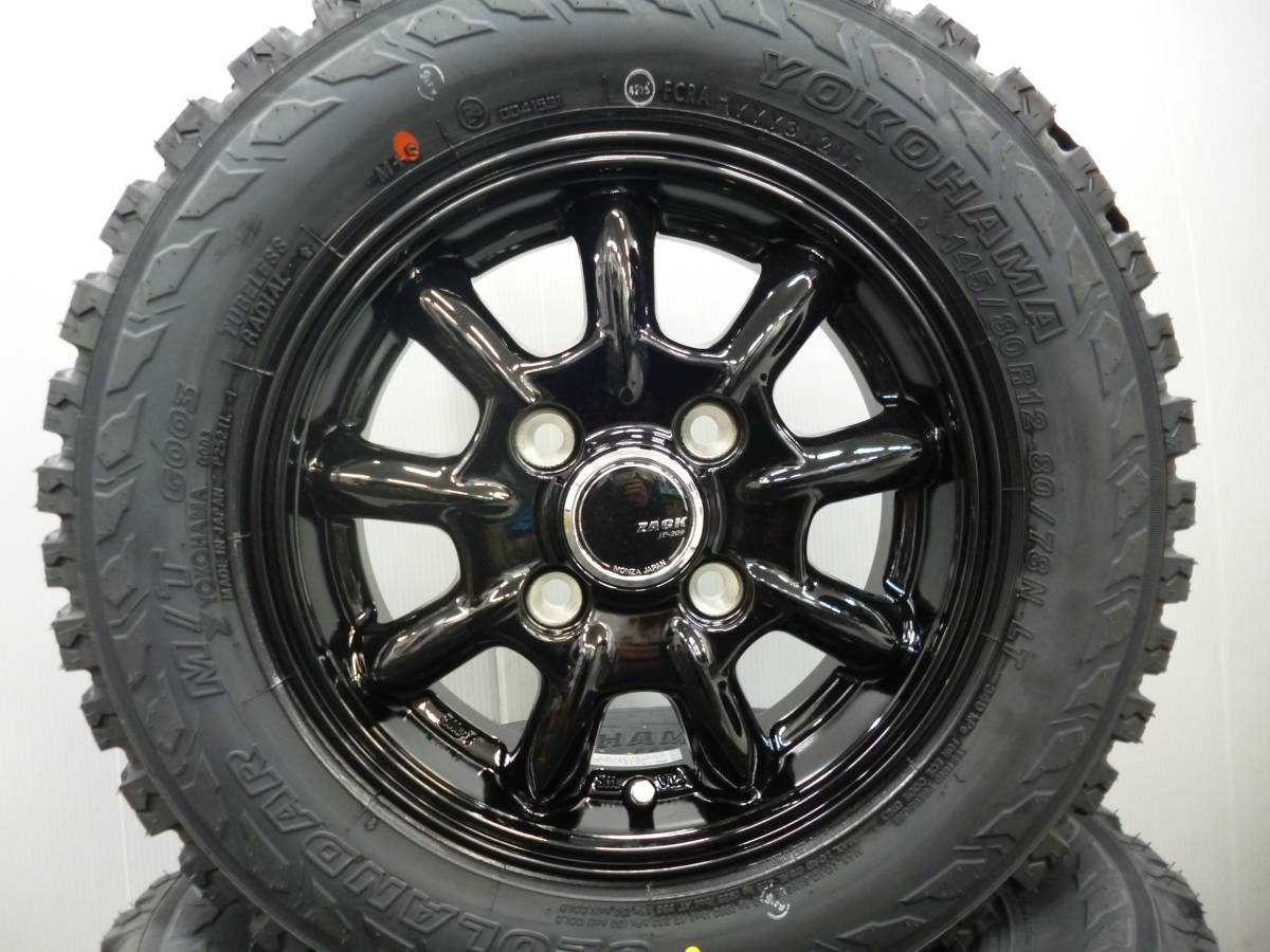 ヨコハマジオランダーM/T★145/80R12ブラックセット★145R12★軽トラ軽バンキャリーエブリーハイゼットアクティサンバーバモススクラム_画像2