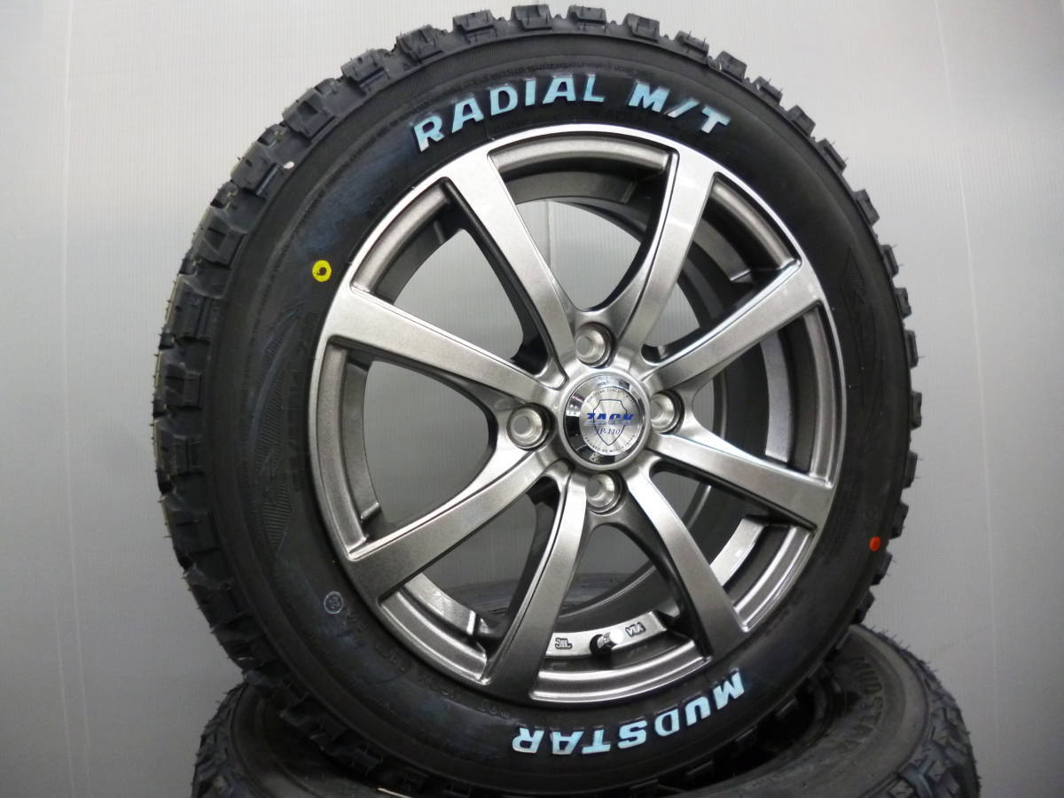 新品マッドスターM/T☆165/65R14ホワイトレターセット☆アゲバンアゲ