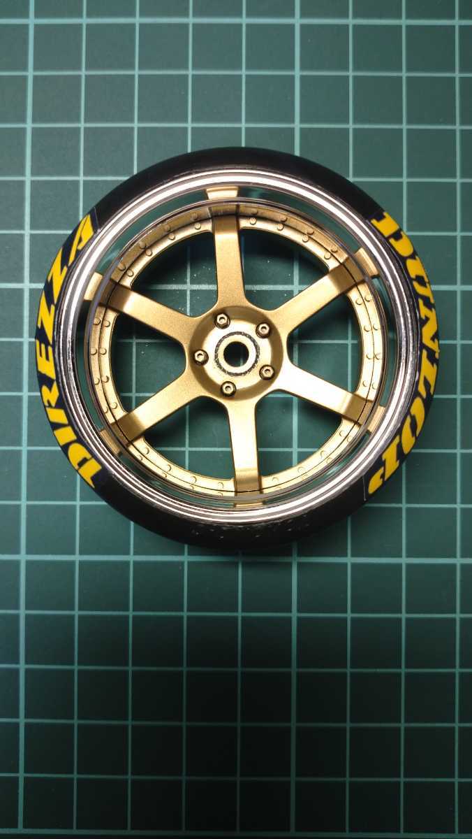 タイヤ　ステッカー(ダンロップ版)　ロゴ入りタイヤ　ラジドリ　ドリラジ