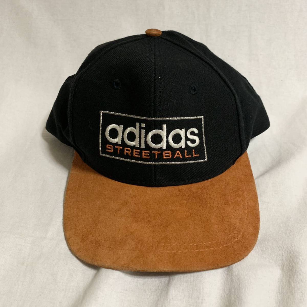 90s TAIWAN製 adidas STREETBALL アディダス キャップ ブラック 刺繍ロゴ ヴィンテージ スナップバック VINTAGE バスケットボール_画像1