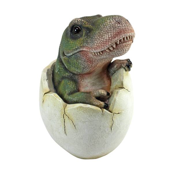 ティラノサウルスの赤ちゃん　恐竜の卵置物雑貨インテリア兼用アウトドア対応フィギュア生物レックスベビー彫刻オブジェアクセント庭飾り