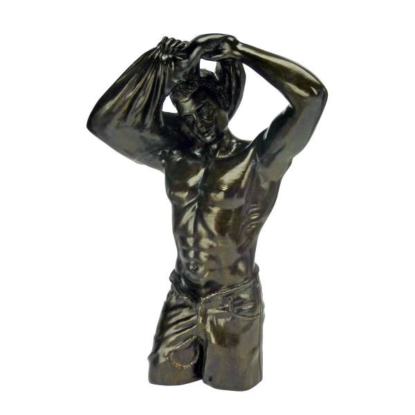 服を脱ぐ男性 人物像彫刻置物裸体裸像インテリア装飾品飾り小物オブジェホームアクセントヌードマッチョマッスルトルソー