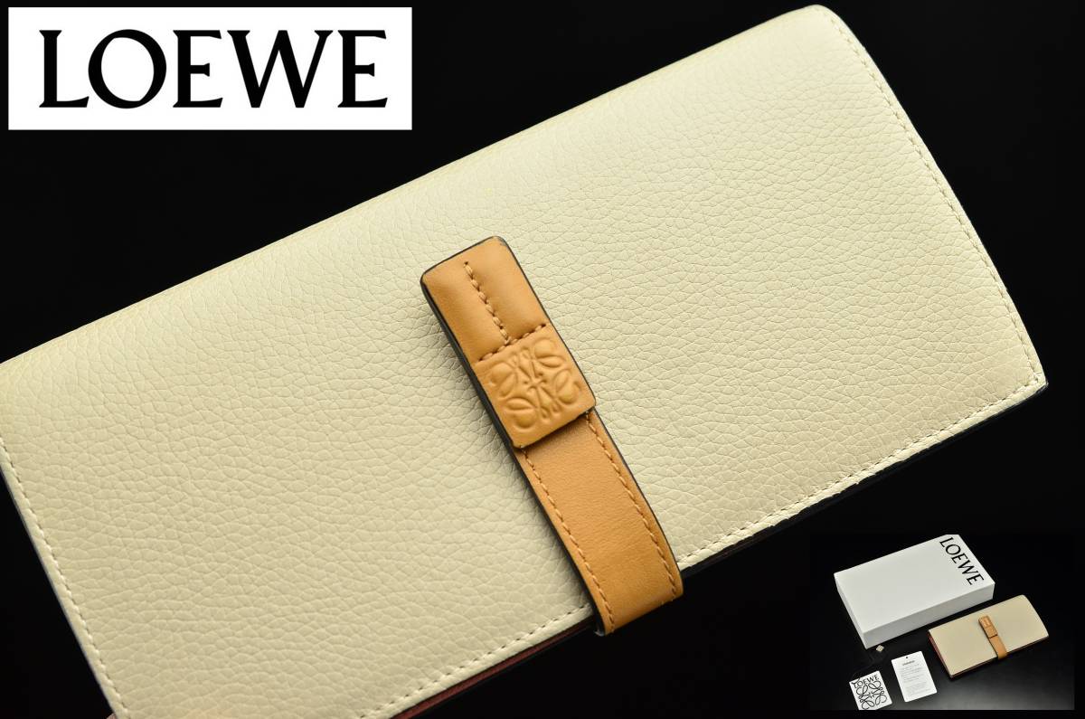 極美品 LOEWE 札入れ ラムスキン 黒 ロエベ 207-