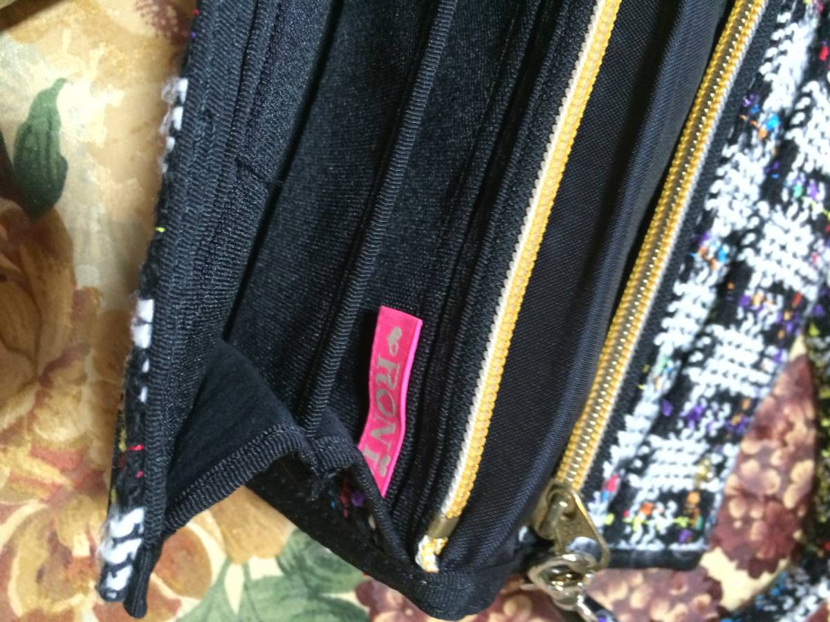  кошелек *RONIroni твид сумка на плечо * длинный кошелек . inserting кошелек для мелочи . ячейка для монет бумажник розовый лента 