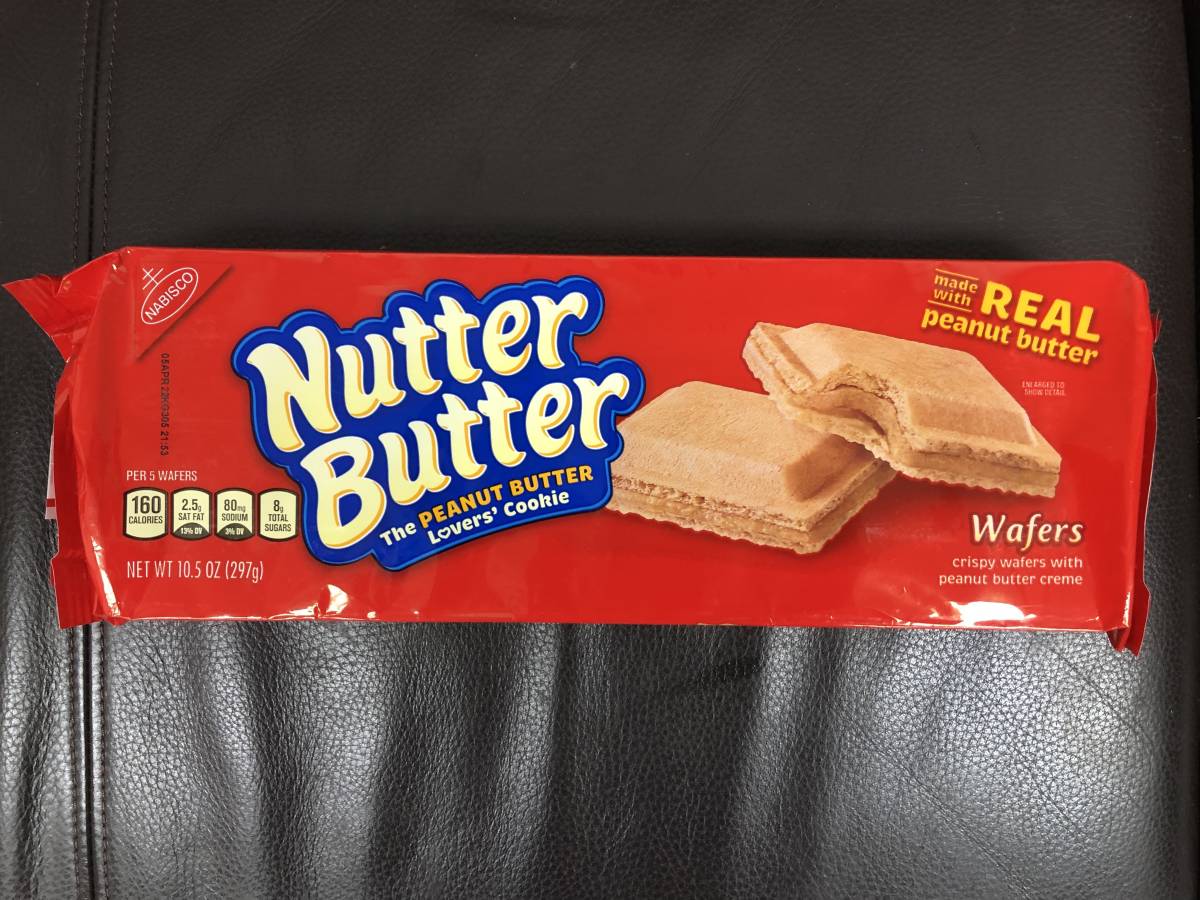〈NABISCOナビスコ〉 NutterButter 1袋（297ｇ） アメリカ USA 手土産 ギフト 菓子 デザート ナッツ・ピーナッツバターウエハースクッキー_画像1