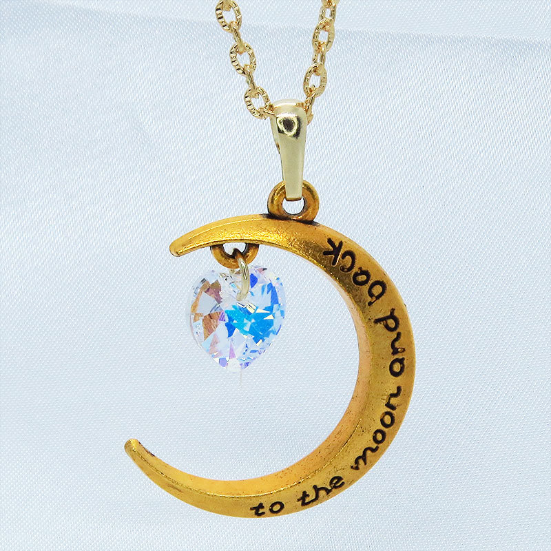  mat Gold three day month . Heart type Swarovski * crystal . combination . necklace crystal Aurora length adjustment possible 