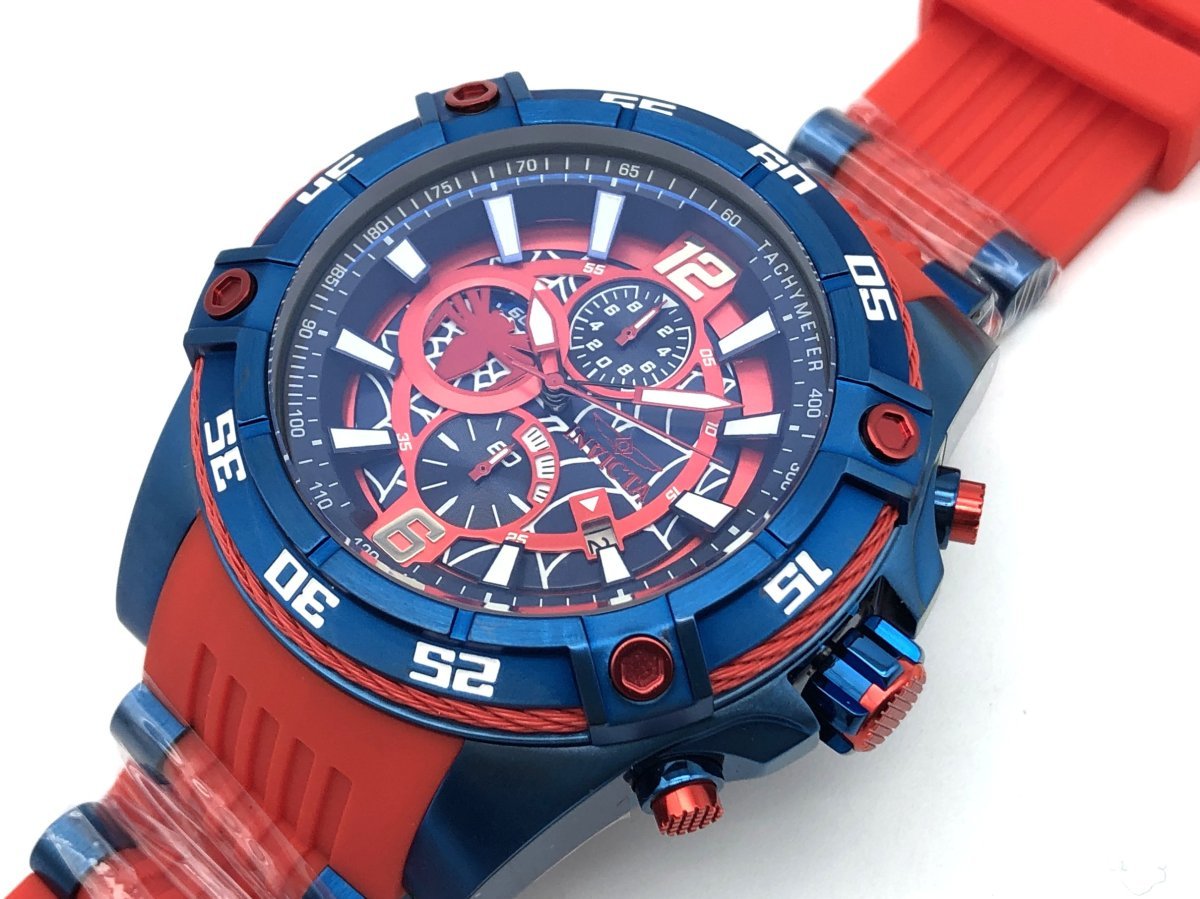 インビクタ 腕時計 スパイダーマン マーベル×インビクタ コラボ 4000個 特別限定品 クロノグラフ 安心の日本製ムーブメント_画像1