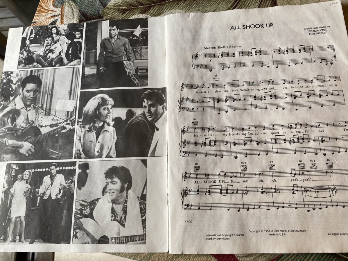 The Elvis Presley Record breakers Sheet Music Vintage Song Book エルビスプレスリー ロカビリー_画像3