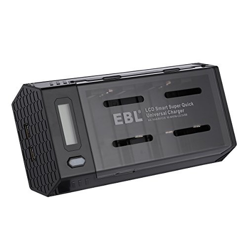 EBL 充電器単一 単二 単三 単四 ９Vに対応 ニッケル水素・ニカド充電池急速専用充電器 2 USB (1.0A*2) 同時充_画像1