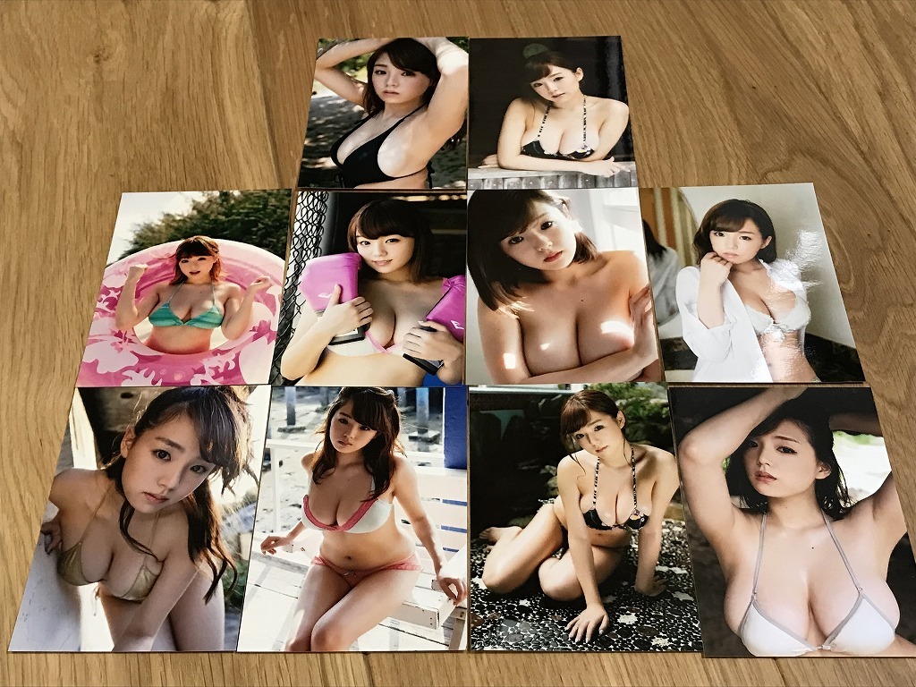 ★L版写真10枚 篠崎愛 グラビアアイドル 水着 下着 2 B_画像1