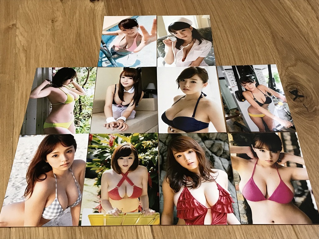 ★L版写真10枚 篠崎愛 グラビアアイドル 水着 下着 4 B_画像1