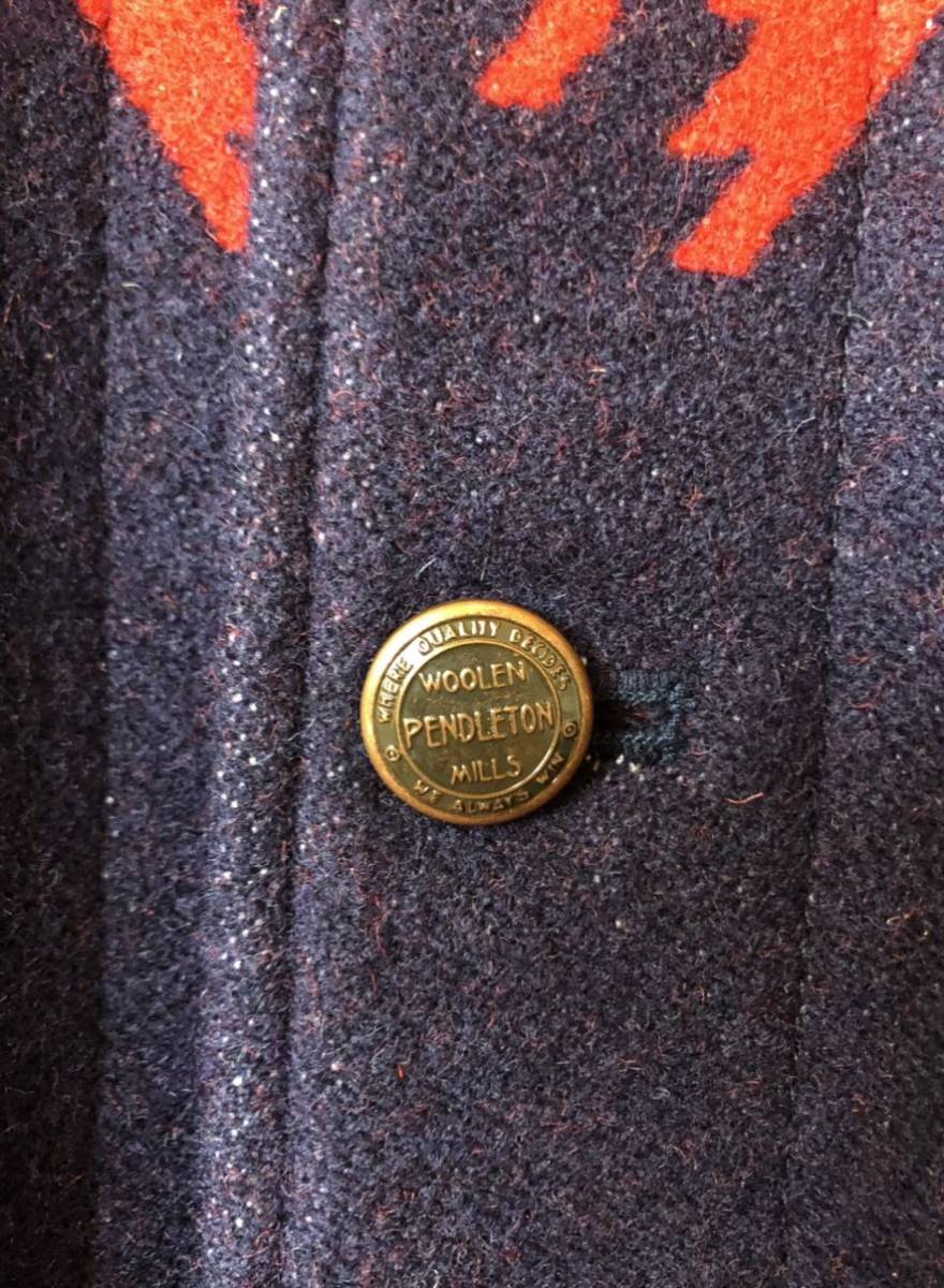 美品 ペンドルトン Pendleton トーマスケイ コレクション 限定生産モデル ウール ネイティブ柄 ジャケット コート sizeM ショール カラー_画像6