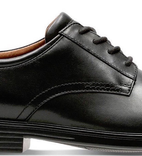  free shipping CLARKS 25cm oxford black black leather we b business office casual sneakers boots YYY82