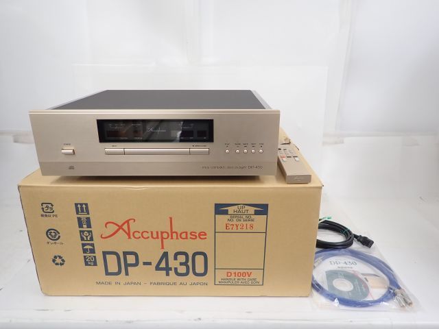 【良品】 Accuphase アキュフェーズ DP-430 CDプレーヤー リモコン/説明書/元箱付 ∴ 64360-1