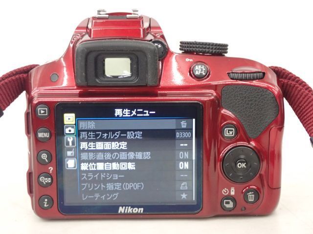 Nikon デジタル一眼レフカメラ D3300 レッド 18-55mm F3.5-5.6/55-200mm F4-5.6 ダブルズームキット ニコン ▽ 64693-1_画像5