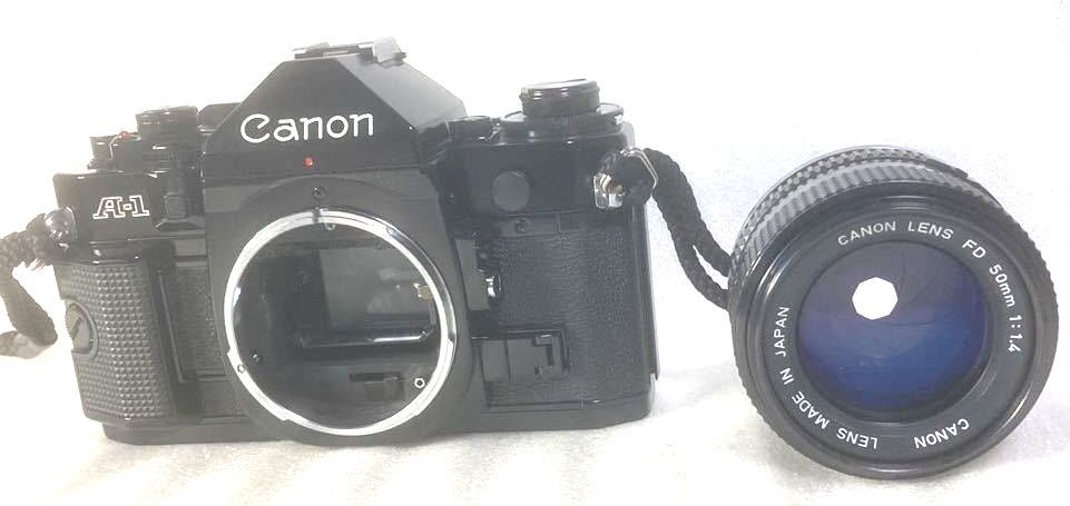 ★完動・かなり綺麗・極美品★CANON A-1 ボディ+CANON NEW FD 50mm F1.4 レンズセット 安心の動作確認済 とても綺麗なワンオーナー品_画像2