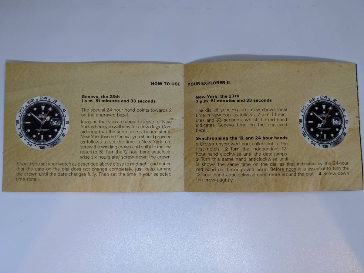 ROLEX ロレックス 冊子 EXPLORER 1016 16550 英語版 1.1984年