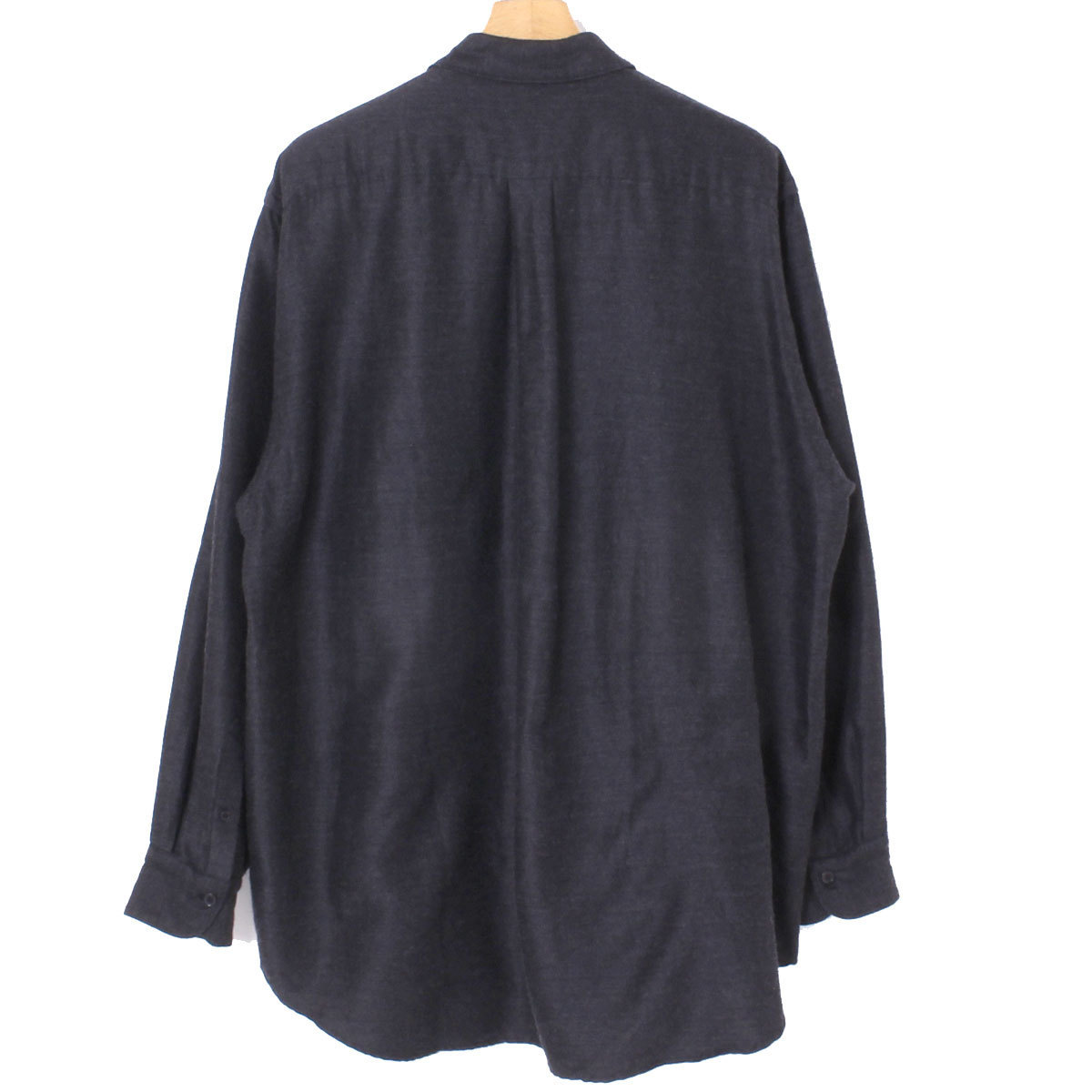 21SS COMOLI ウールシルクシャツ 定価50 600円 size3 チャコール T01-02003 コモリ CHARCOAL