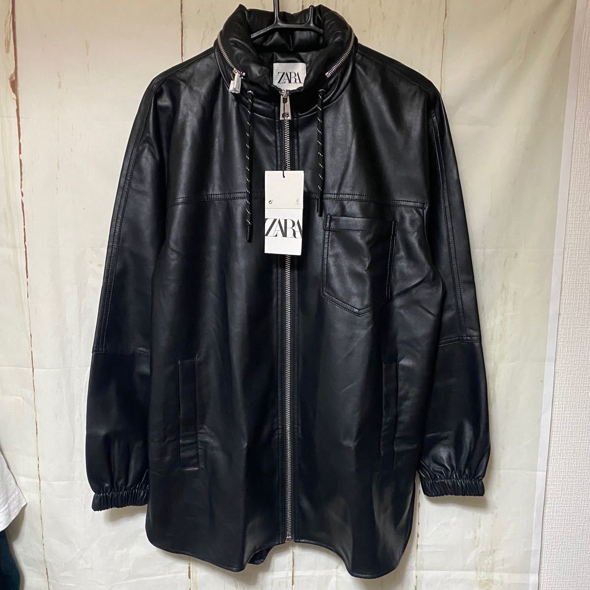 高知インター店】 新品!ZARA ザラ フード付き フェイクレザーコート