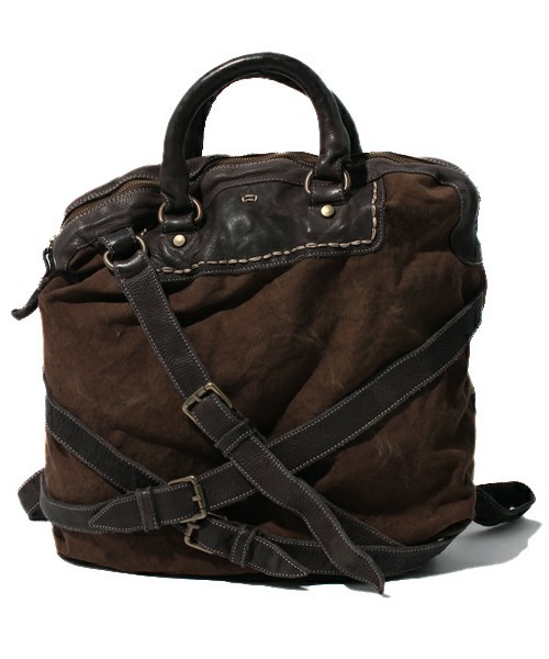  new goods ] collection PRIVEE? leather x canvas 3WAY handbag rucksack handbag tote bag collection plive?