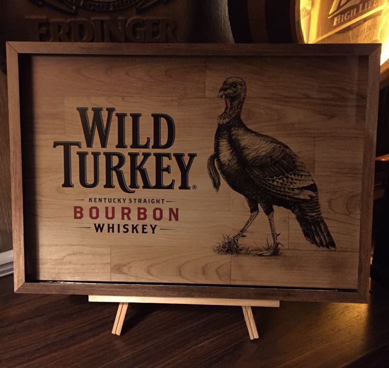 日本初の 貴重 特大 WILD TURKEY ワイルド ターキー パブミラー i9tmg