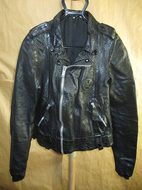  Golden Goose GOLDEN GOOSE masterpiece double leather Rider's black XS domestic regular goods 