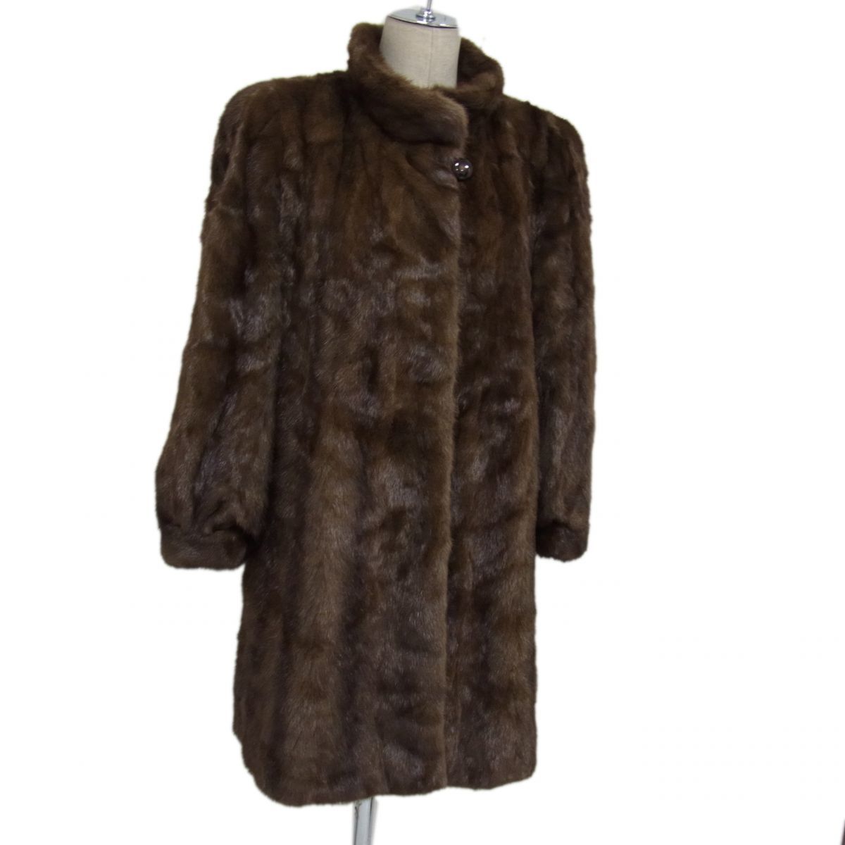 ◇高級毛皮 Nakamura Fur ミンクロングコート アッシュブラウン GINZA
