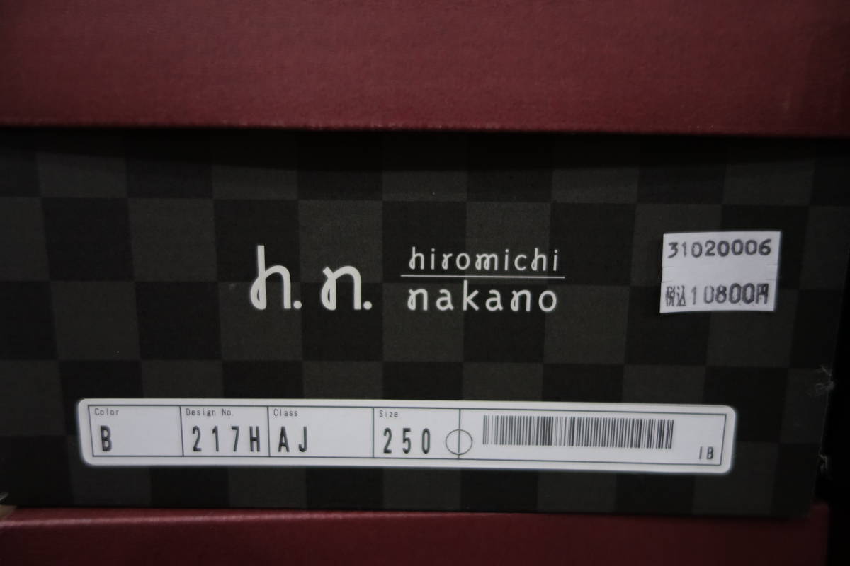 【新品未使用品】ヒロミチナカノ　hiromichi nakano　217Ｈ　25.0ｃｍ　ブラック_画像6