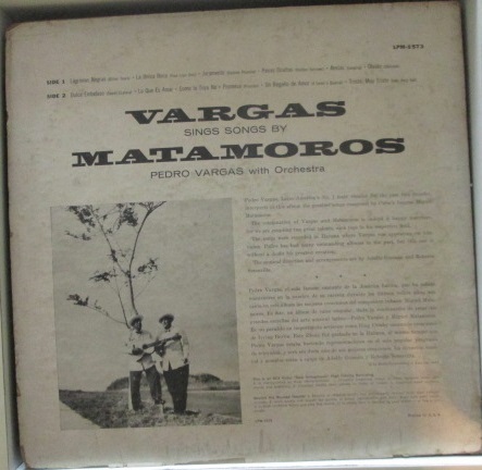 試聴可 / CUBA / キューバ / PEDRO VARGAS / MATAMOROS / RCA VICTOR 1573 / マタモロス / ボレロ / BOLERO_画像2