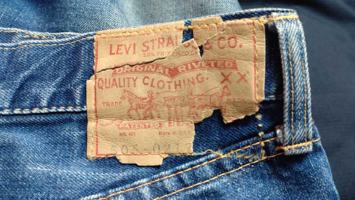 ☆60's LEVI'S 551ZXX 505 BIGE ダブルネームモデル リーバイス