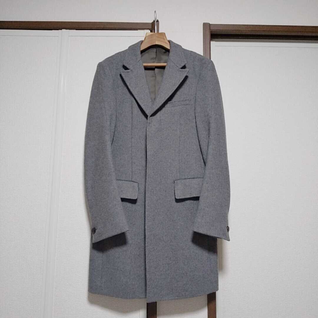 ★junhashimoto カシミヤ混ウール 3D CHESTER COAT グレー 2 ジュンハシモト チェスターコート cashmere 日本製