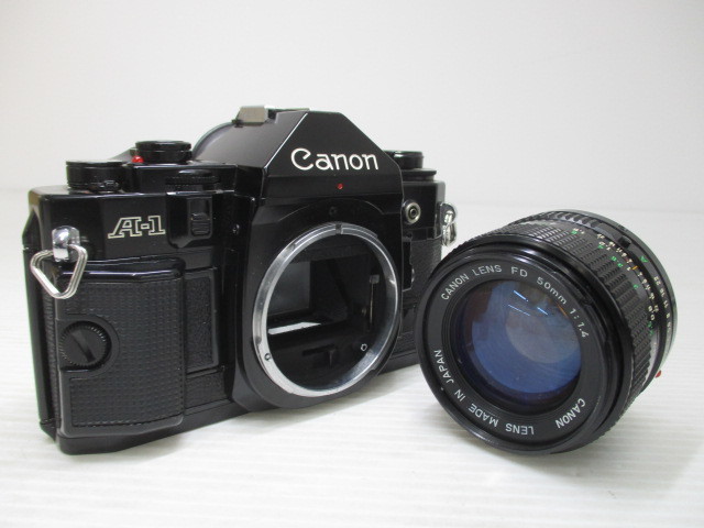 2201-04-016 Canon キヤノン 一眼レフ A-1/Canon LENS FD 50mm 1：1.4等レンズ2点_画像3