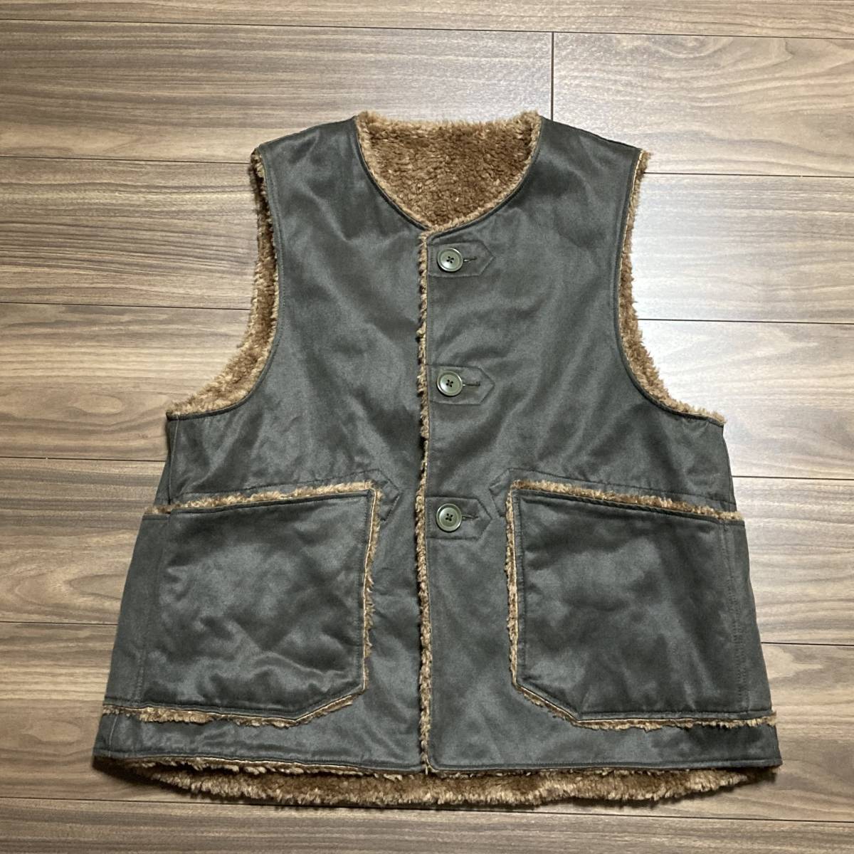 2020 a/w Engineered Garments Over Vest-Coated Twill-Dk.Olive