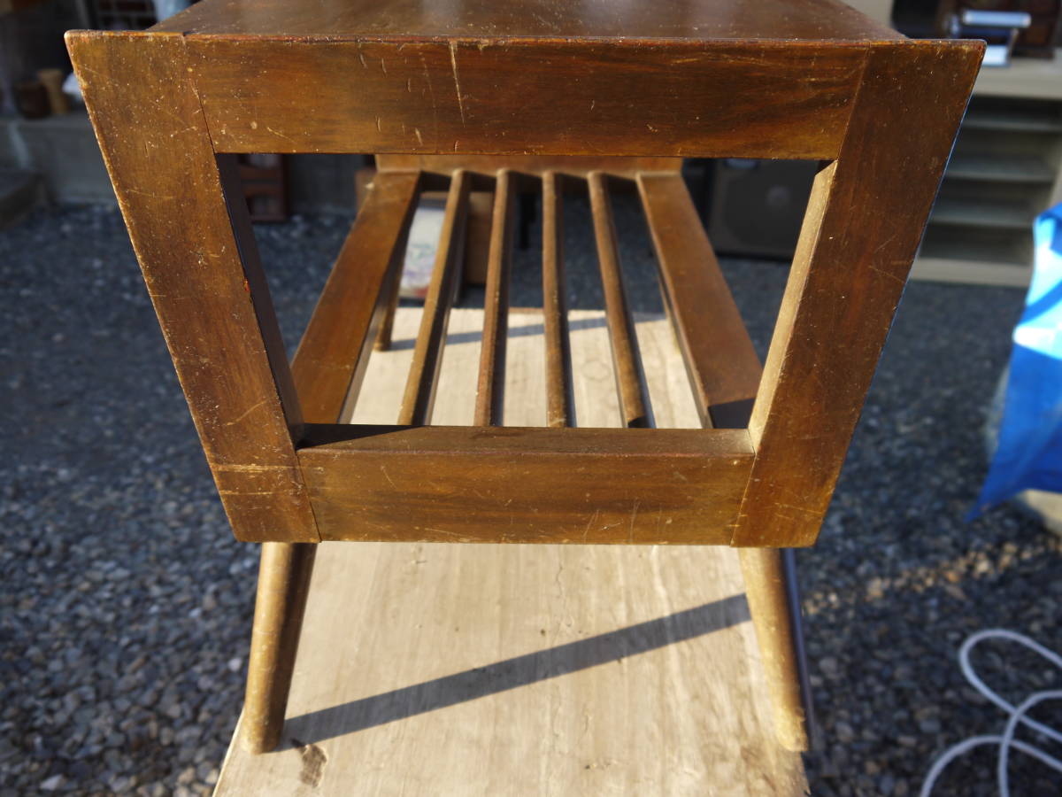 【2J05 YO】木製 リビングテーブル センターテーブル 昭和レトロ/アンティークの画像7