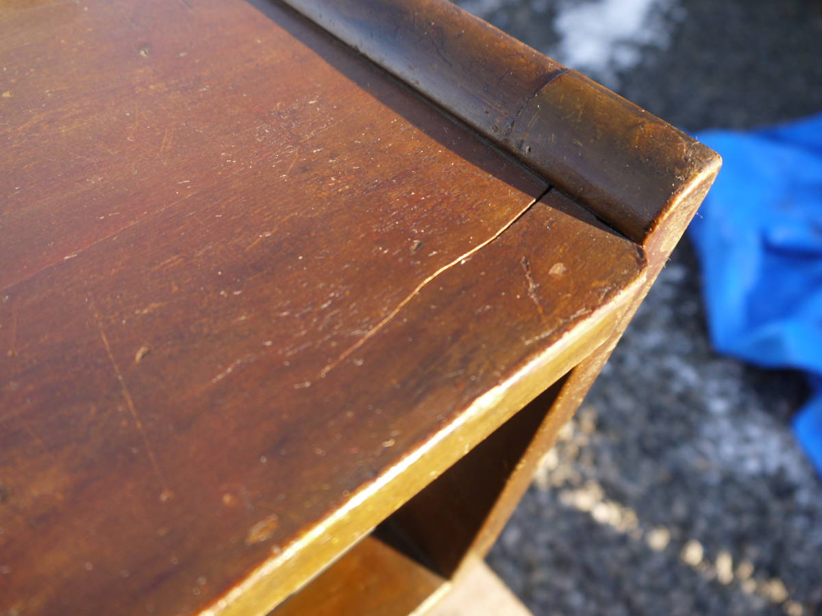 【2J05 YO】木製 リビングテーブル センターテーブル 昭和レトロ/アンティークの画像9