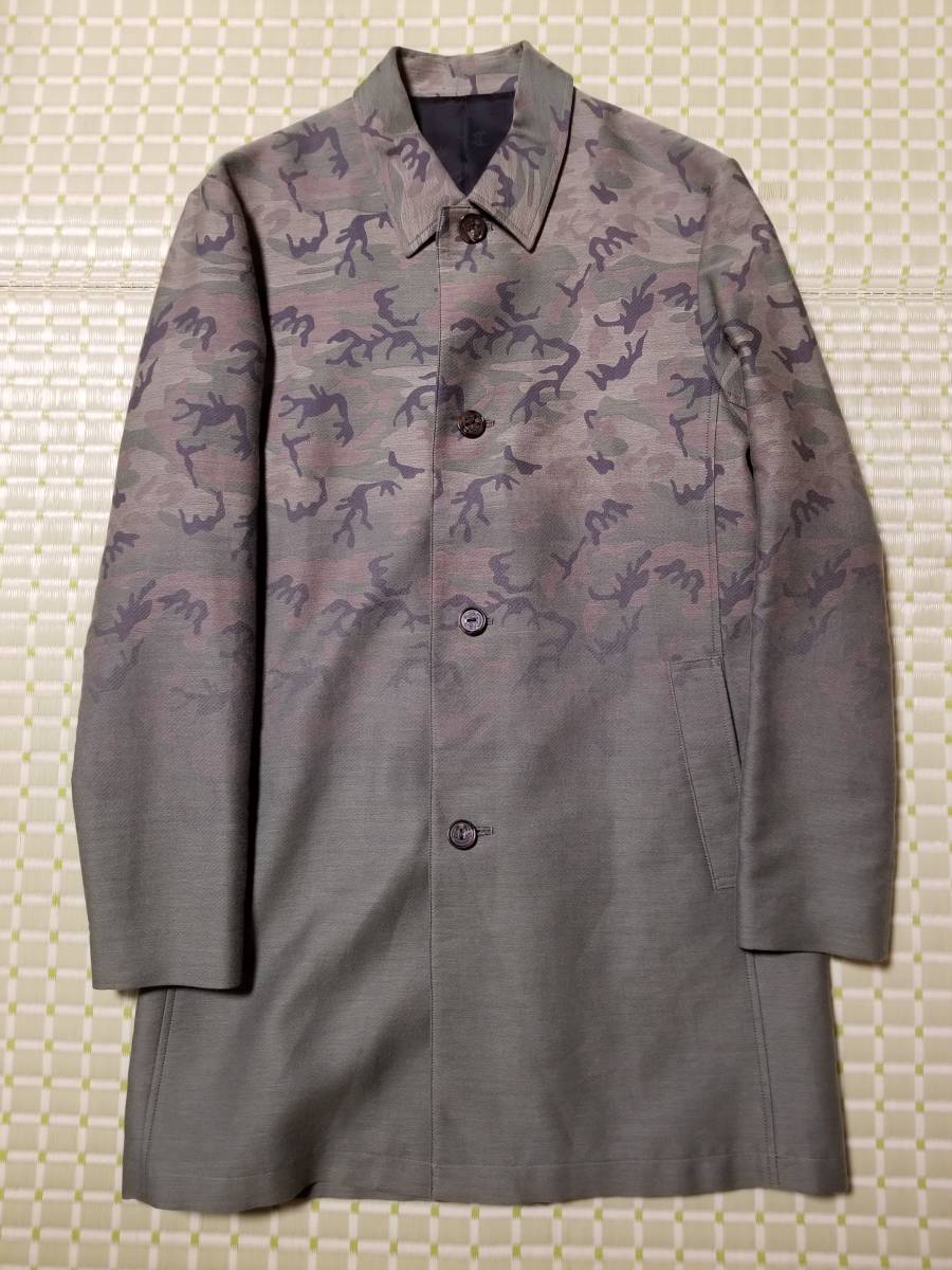 Lucien Pellat‐finet ルシアンペラフィネ ステンカラーコート ジャケット カモフラ 迷彩柄 日本製 サイズM 美品_画像1