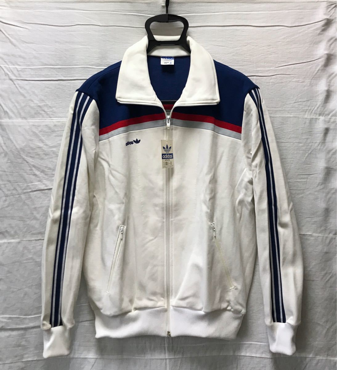 70s adidas アディダス 西ドイツタグ デサント正規品 デッドストック トラックジャケット ジャージ