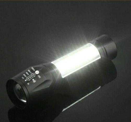 【２個セット】コンパクト強力高輝度 防水LED懐中電灯 LEDライト　３モード　USB充電 ポータブルライト　ミニ懐中電灯　