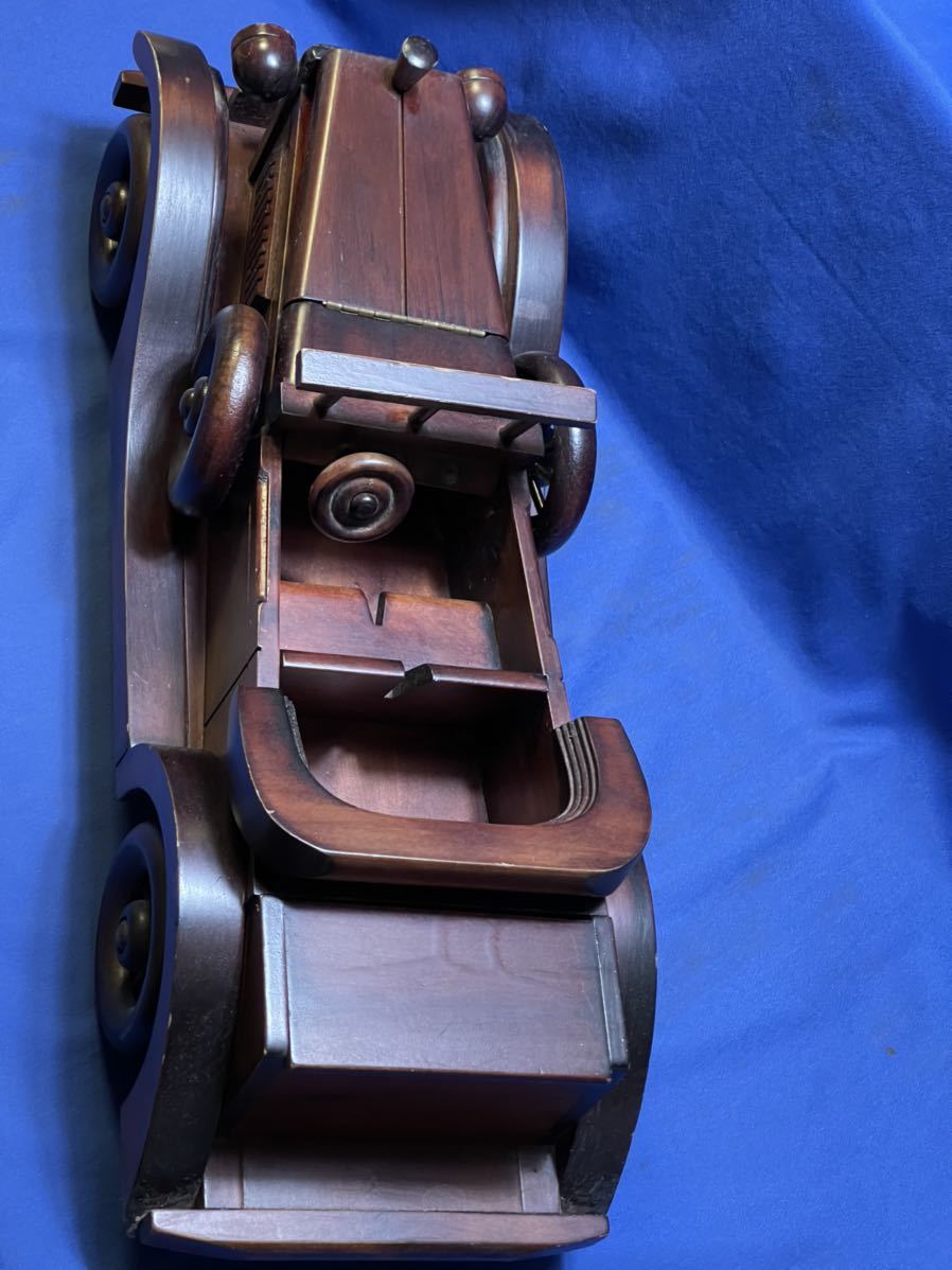 昭和レトロ 木製クラシックカー『 1933 PACKARD 』全長58cm - 木のおもちゃ メーカー不明 1933 パッカード 木製オープンカー -_画像8