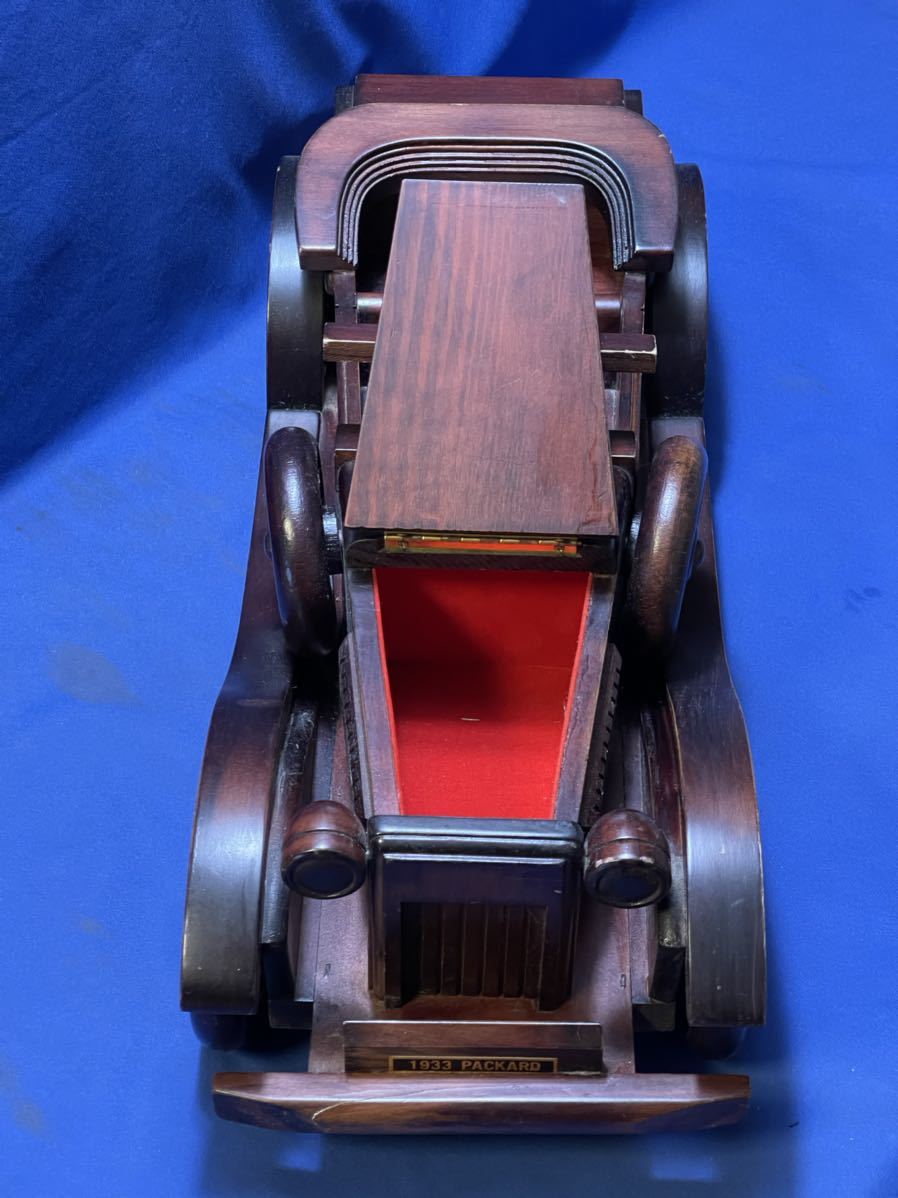 昭和レトロ 木製クラシックカー『 1933 PACKARD 』全長58cm - 木のおもちゃ メーカー不明 1933 パッカード 木製オープンカー -_画像7