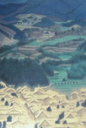 平山郁夫、「飛鳥の群山」、希少な額装用大判画集の額装画、オーダーマット付・日本製新品額入り、送料無料_画像3