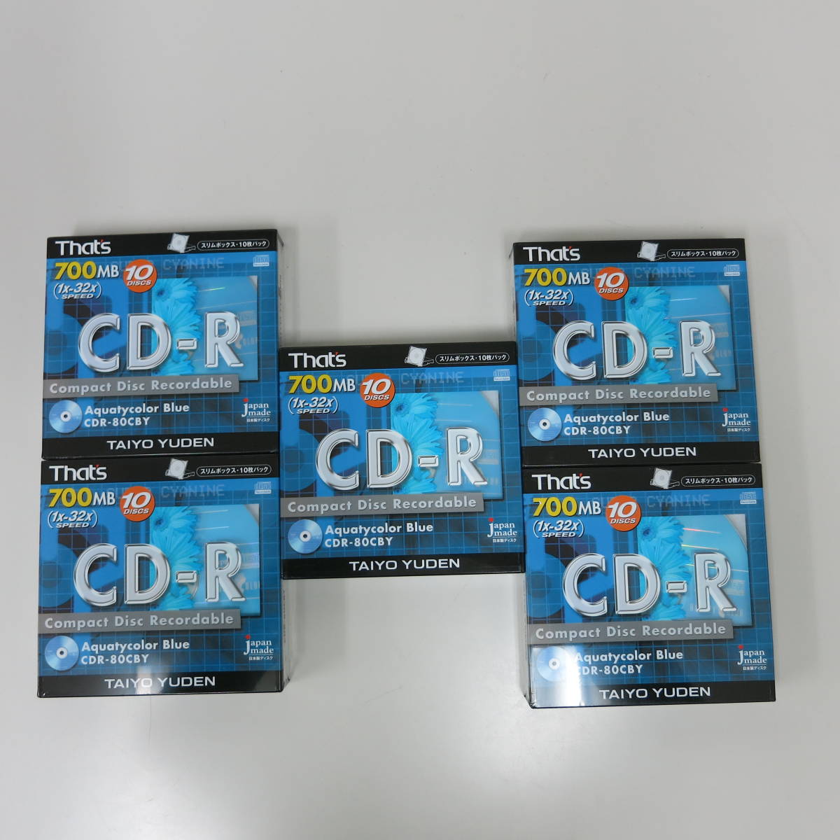 That's 太陽誘電 CDR-80CBY 700MB 1x32倍速 10枚入り　5個セット50枚