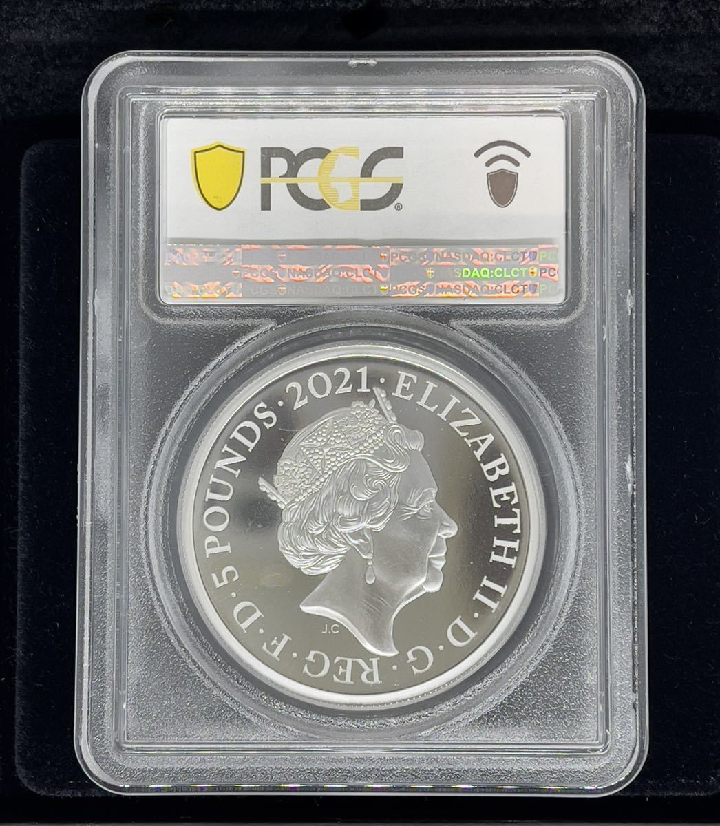 [. максимально высокий оценка ]PCGS 2021 год Royal мята готический Crown серебряная монета Elizabeth женщина .5 фунт 2 унция Англия go шик монета ngc