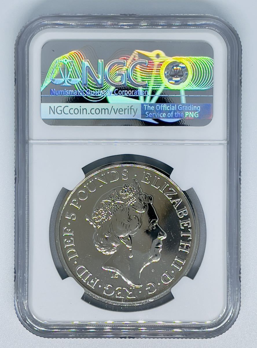 68％以上節約 NGC 2021 MS69 クイーンズビースト FR イギリス 銀貨 5