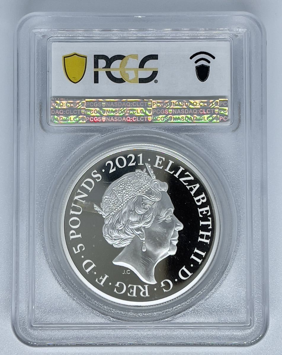 準最高鑑定】PCGS 2021年 ロイヤルミント ゴシック クラウン 銀貨