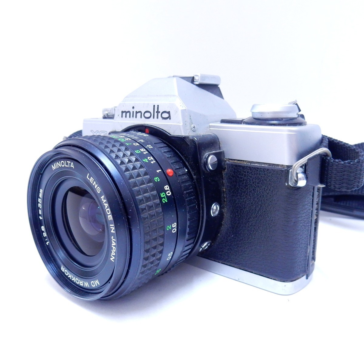 minolta ミノルタ XG-E + レンズ MINOLTA MD W.ROKKOR F2.8 f=35mm フィルムカメラ 動作未確認 ジャンク USED /2201B_画像2