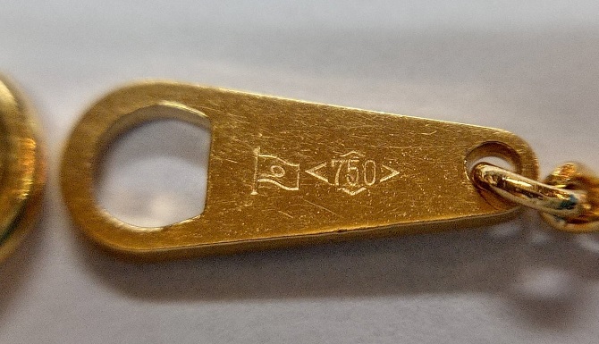 K18 YG Pt900 платина 5.4g желтый diamond 0.19ct маленький колье 