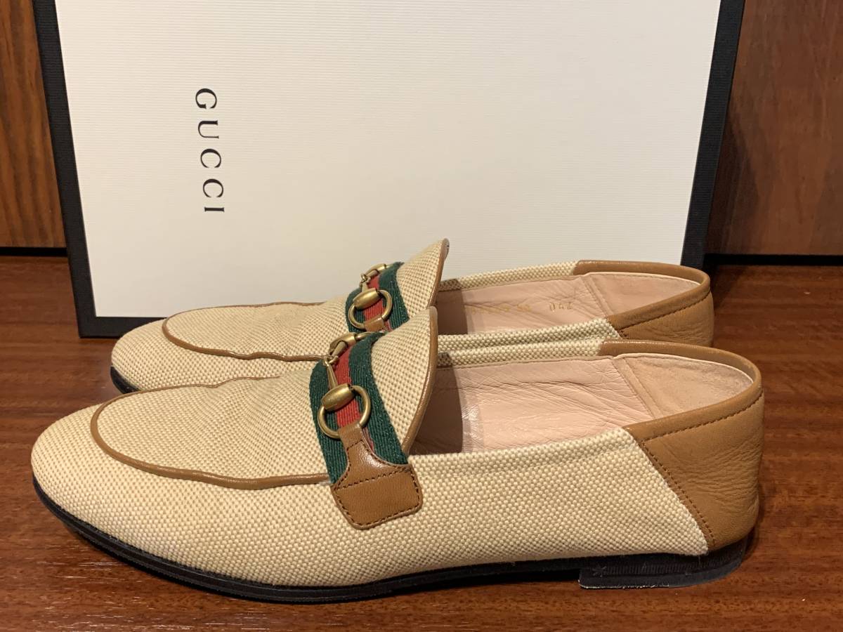 GUCCI ホースビット ローファー 2way サイズ38 美品 キャンバス