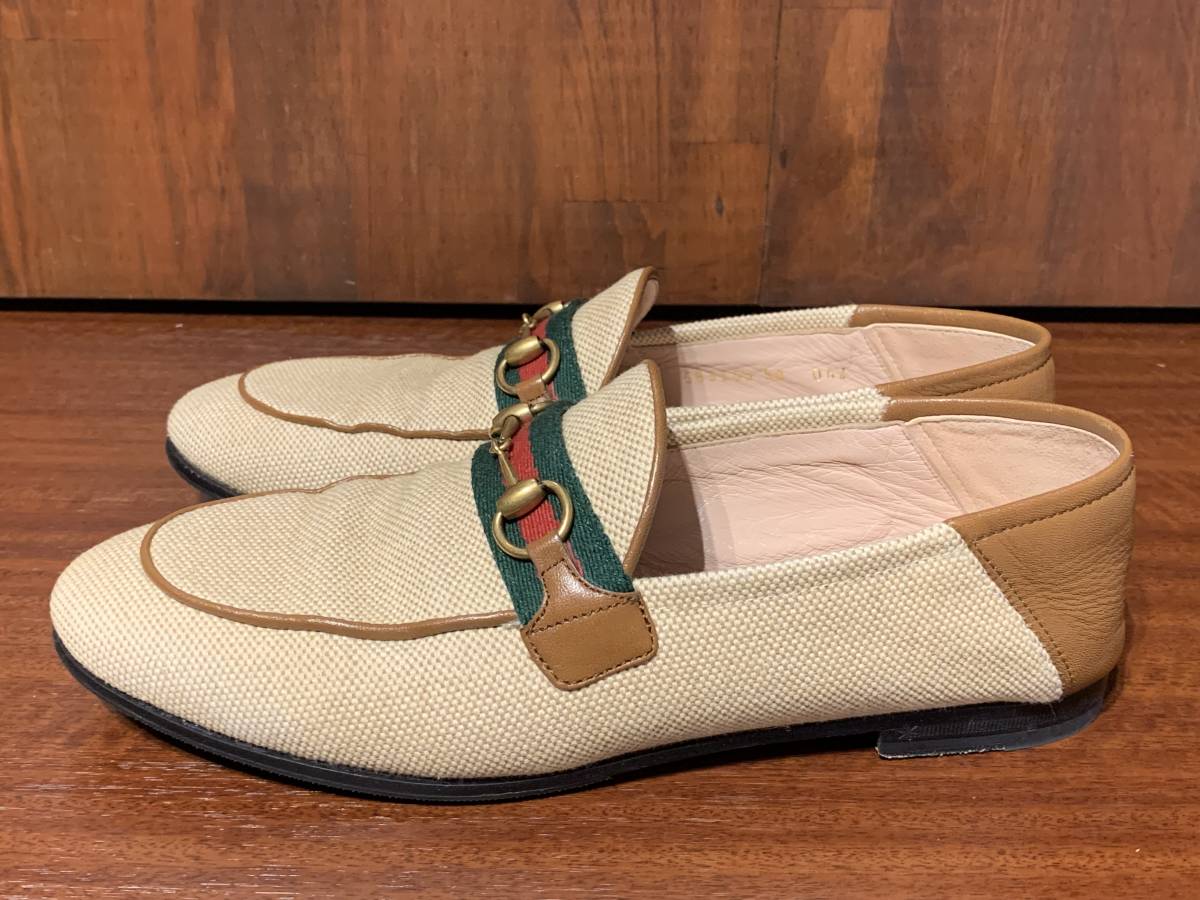 GUCCI ホースビット ローファー 2way サイズ38 美品 キャンバス