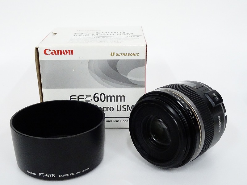 ○○Canon EF-S 60mm F2.8 MACRO USM/ET-67B カメラレンズ 望遠 マクロ